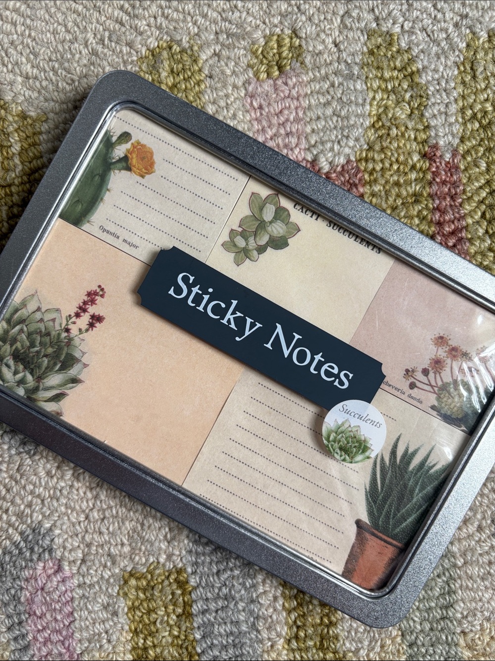 Cavallini &Co. Sticky Notes Succulents NWT 300 count 5 separate sticky note pads - Picture 16 of 16